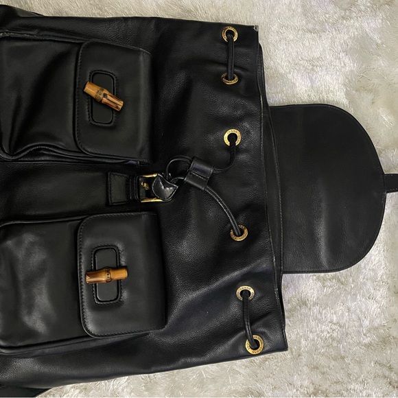 Gucci Bamboo Leather Backpack main image 4